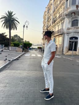 Ensemble homme - blanc & beige  8